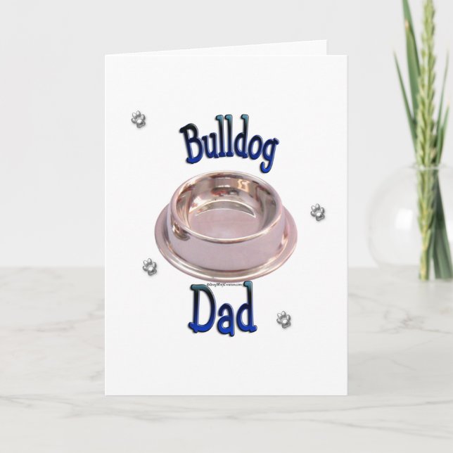 Bulldog Pappa Helgkort (Framsida)