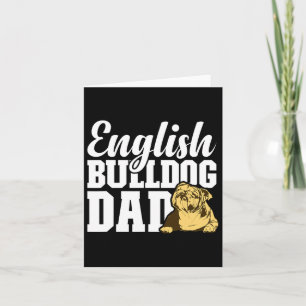 Bulldog Pappa Hund älskare Roligt English Bulldog  Kort