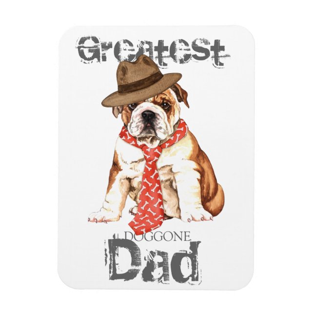 Bulldog Pappa Magnet (Vertikal)