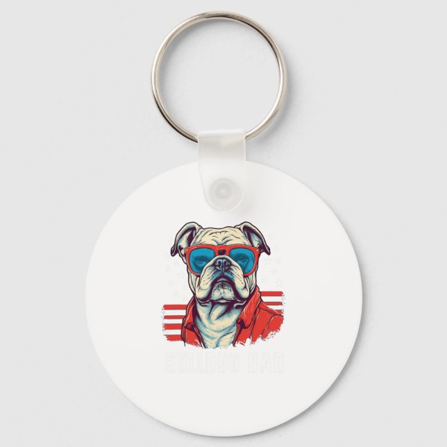 Bulldog Pappa Nyckelring (Framsida)