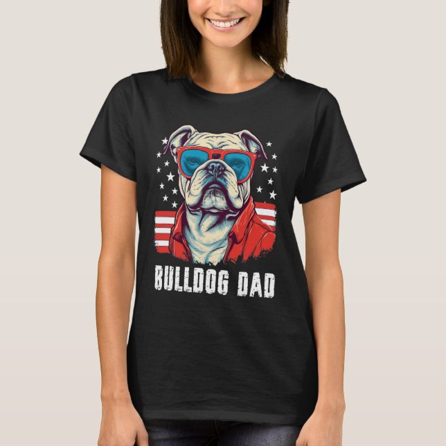 Bulldog Pappa T Shirt (Framsida)