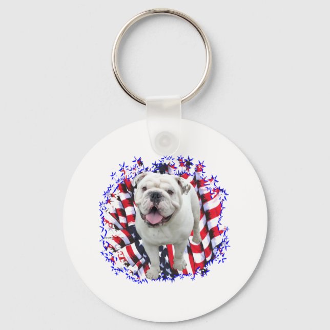 Bulldog Patriot Nyckelring (Framsida)