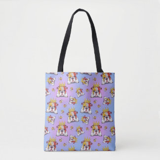 Bulldog pattern tygkasse