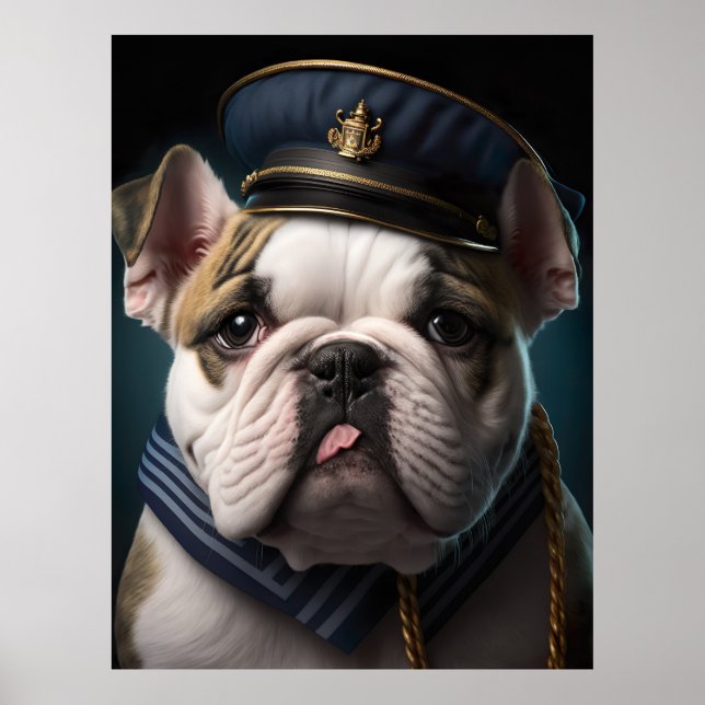 Bulldog Pilot Kapten Poster (Framsidan)