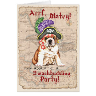 Bulldog Pirat-inbjudan OBS Kort