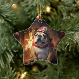 Bulldog Police Älskare Pet Ornament Memorial Gift