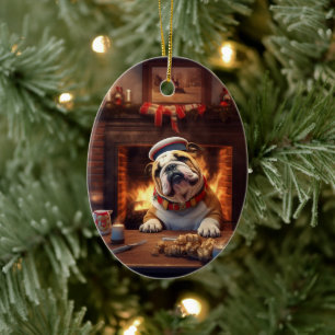 Bulldog Police Älskare Pet Ornament Memorial Gift