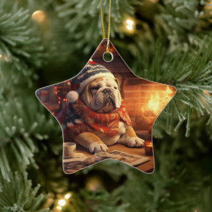 Bulldog Police Älskare Pet Ornament Memorial Gift