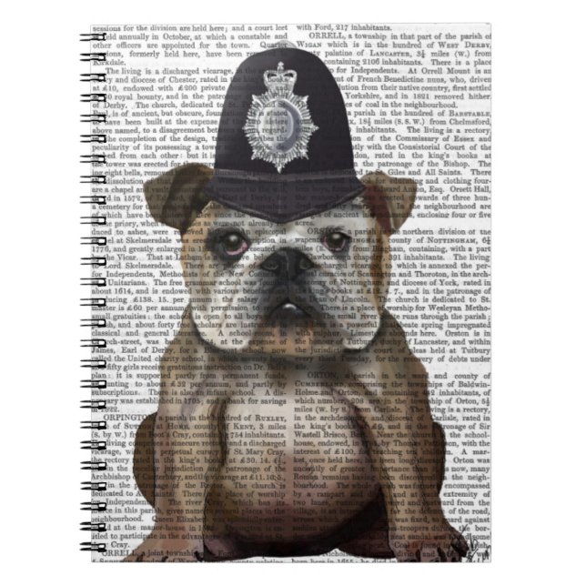 Bulldog Policeman Anteckningsbok (Framsidan)