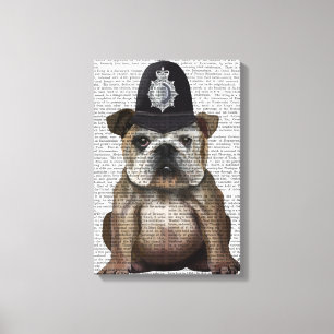 Bulldog Policeman Canvastryck