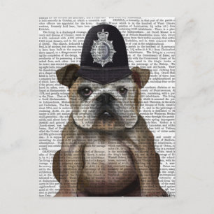 Bulldog Policeman Vykort