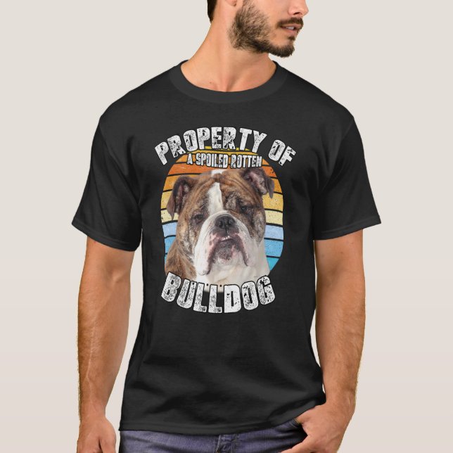 Bulldog Property Of T Shirt (Framsida)