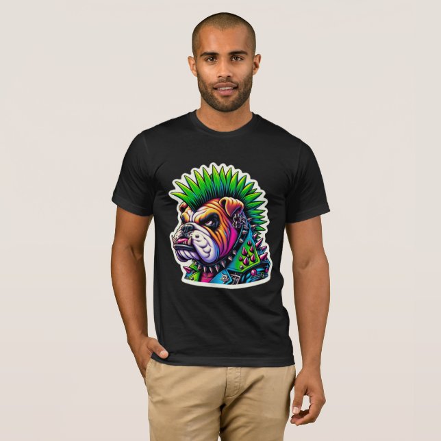 BULLDOG-PUNK ROCKER 7 T SHIRT (Hel framsida)