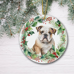 Bulldog Puppy Holly God God jul Julgransprydnad Keramik