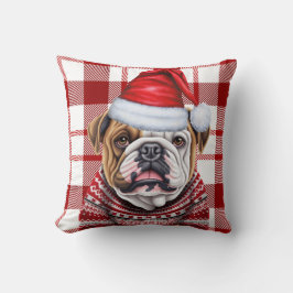 Bulldog Red and White Play-Helgdag Kudde