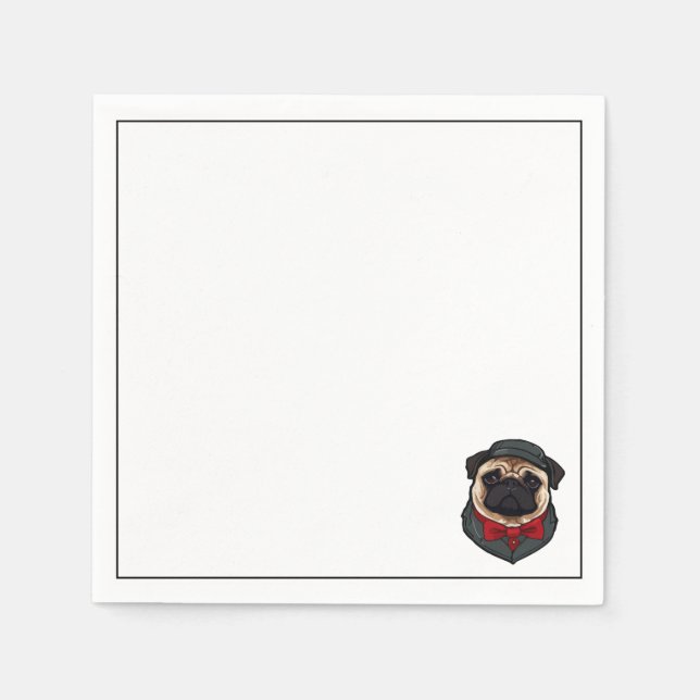 Bulldog Red & Black Clothes Pappersservett (Framsidan)