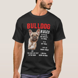 Bulldog Regler Roligt Hundägare Pet I M Hund Rolig T Shirt