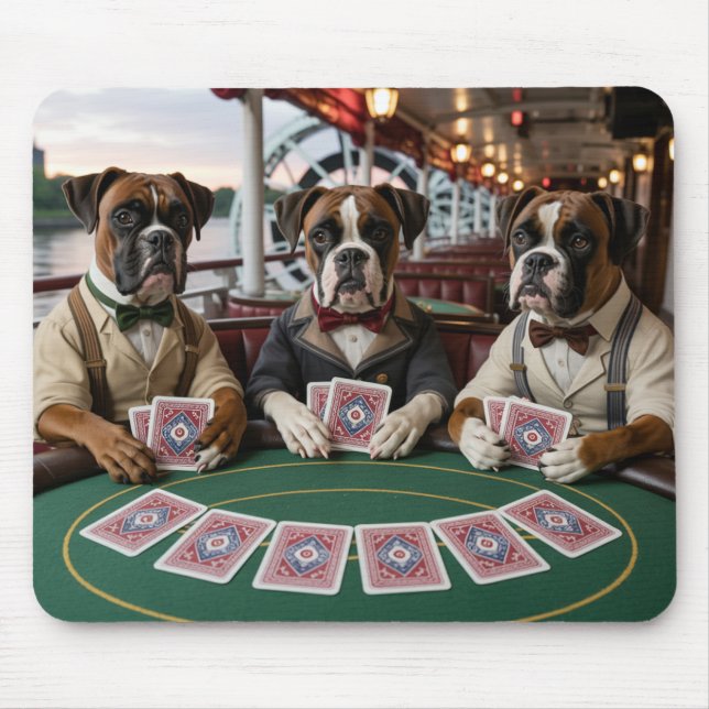 Bulldog Riverboat Gambler Mousepad Musmatta (Framsidan)