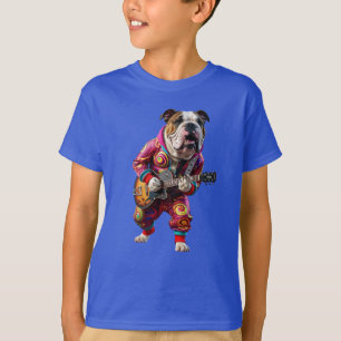 Bulldog Rockstjärna Barn T-Shirt