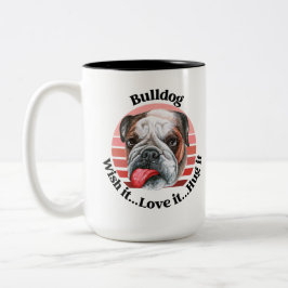 Bulldog roligt citat Tvåtons kaffemugg