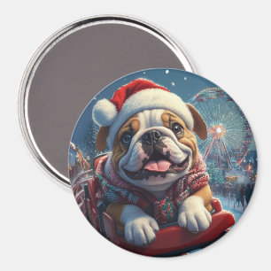 Bulldog Roller Underlägg jul Magnet