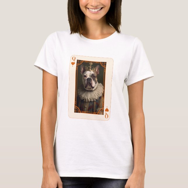 Bulldog Royale: Queen Hearts T Shirt (Framsida)