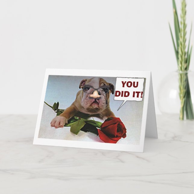 BULLDOG SÄGER "VÄG TILL GO" OCH "GRATTISAR" KORT (Framsida)