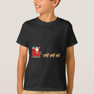 Bulldog Santa Sleigh - Roligt Bulldog Julafton T Shirt