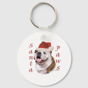 Bulldog Santa Tassar Nyckelring