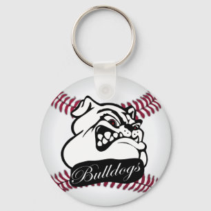 Bulldog School Team Mascot Baseball Nyckelring