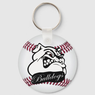 Bulldog School Team Mascot Baseball Nyckelring