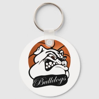 Bulldog School Team Mascot Basketball Nyckelring