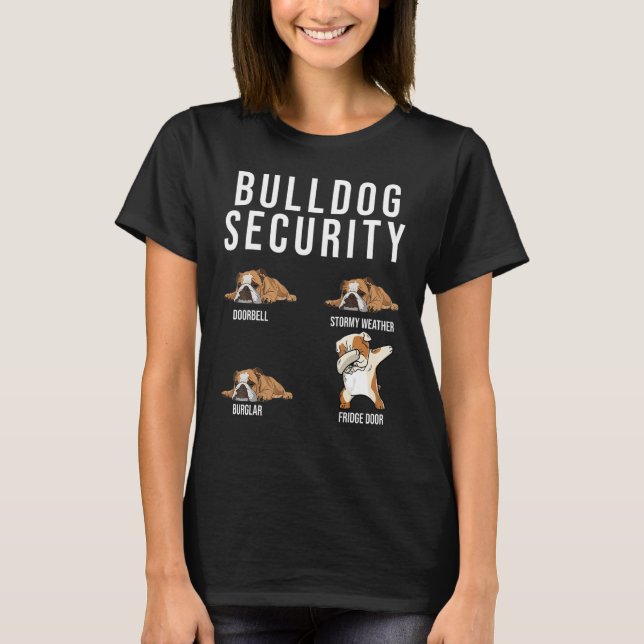 Bulldog Security English Bulldog Hund Cute Pet T Shirt (Framsida)