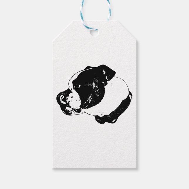 Bulldog Sidlickande Presentkort Presentetikett (Framsidan)