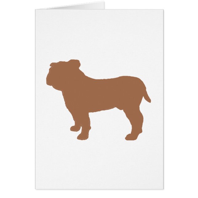 bulldog silo red hälsningskort (Framsidan)