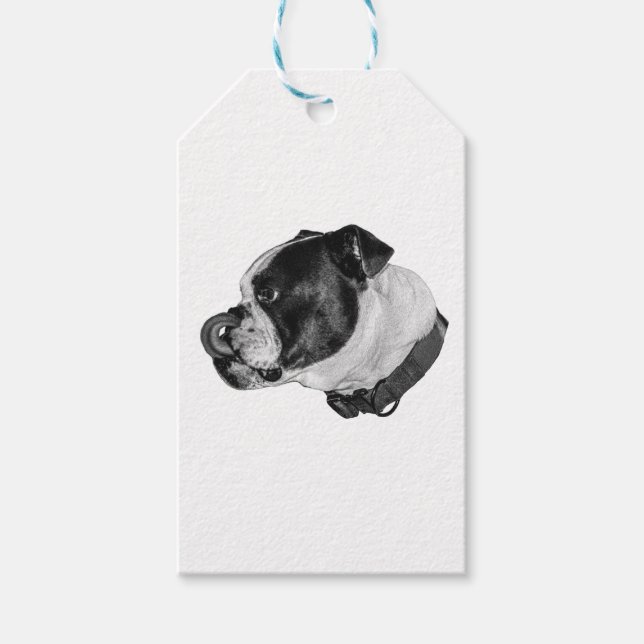 Bulldog Skuggad Presentkort Presentetikett (Framsidan)