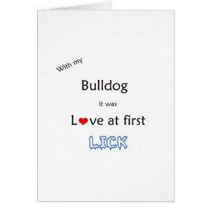Bulldog-Slicka design Hälsningskort