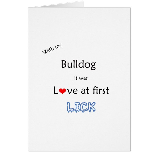 Bulldog-Slicka design Hälsningskort (Framsidan)
