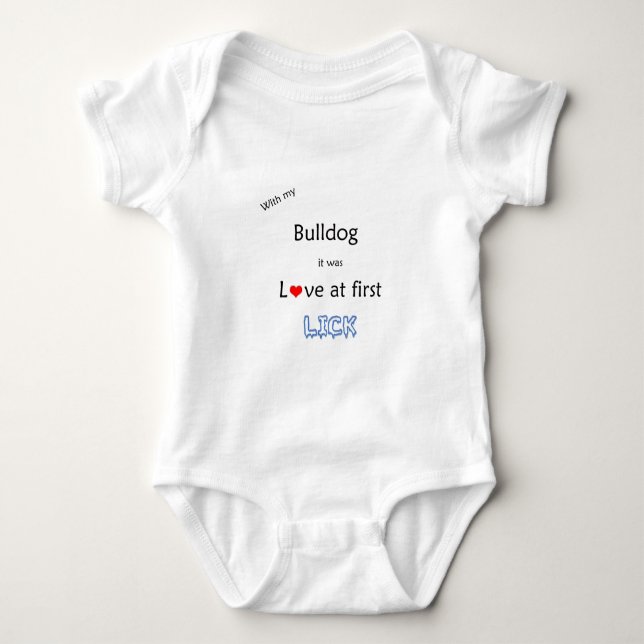 Bulldog-Slicka design T-shirt (Framsida)