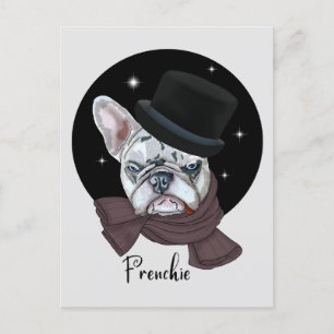 Bulldog Snygg. Fransk bulldogg Vykort