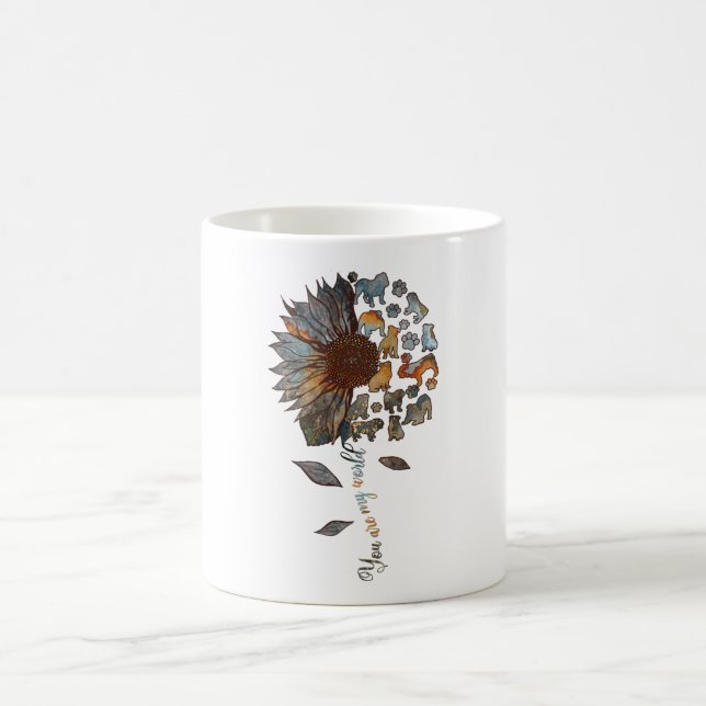 Bulldog Solros, du är min Hund, Dam Kaffemugg (Center)