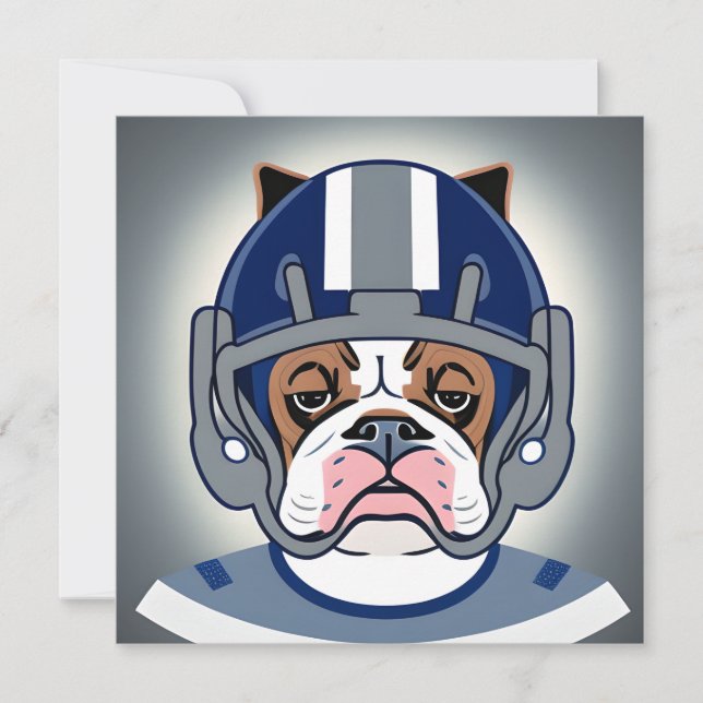 Bulldog Spelande Football Anteckningskort (Framsida)