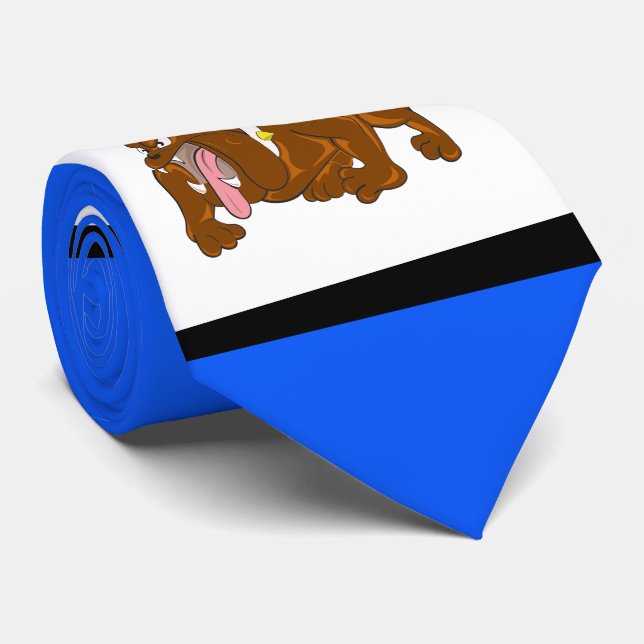 Bulldog Sporter Blue Red White Necktie Slips (Rullad)