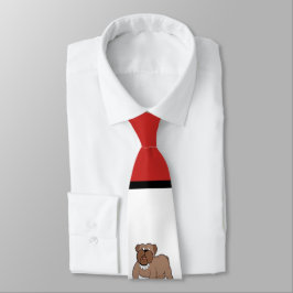 Bulldog Sports Team Maroon White Necktie Slips