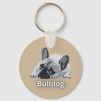 Bulldog Starkt Ansiktsdesign Nyckelring