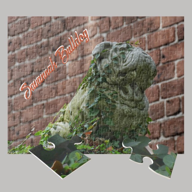 Bulldog Statue Savannah GA Photographic Pussel (Skapare uppladdad)
