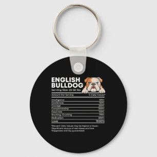 Bulldog Storlek - Hundägare djuröverkant Nyckelring
