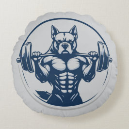 Bulldog-styrka Rund Kudde