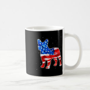 Bulldog Tie Dye Amerikansk Flagga Patriotisk 4:e J Kaffemugg