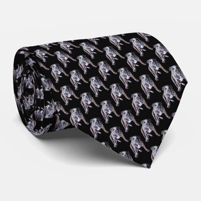 Bulldog Ties English Bulldog Neckties Customize (Rullad)